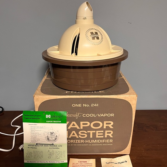 Hankscraft Other - Rare Vintage 1960’s Hankscraft 241 Humidifier + box, manual, cleaning brush